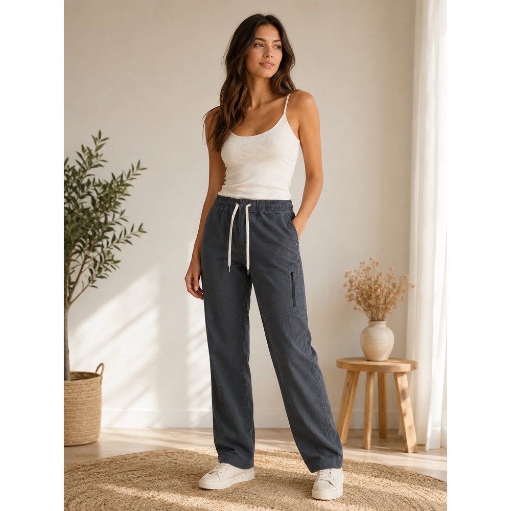 Vuori Ripstop Pant Charcoal Grey Straight Leg Organic Cotton Gorpcore Utility M